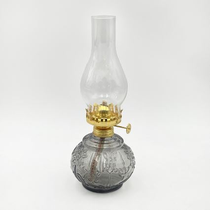 Brilagi - Petrolejas lampa MERLIN dūmakaina/pelēka