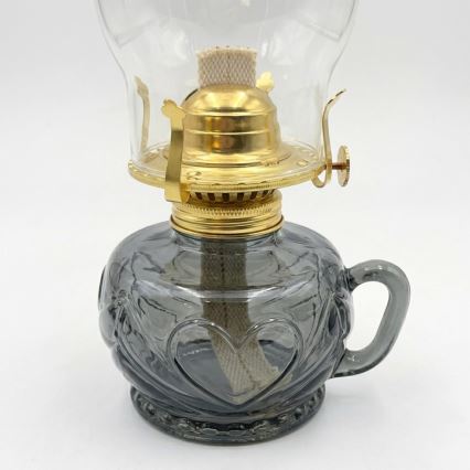 Brilagi - Petrolejas lampa MERLIN dūmota/pelēka