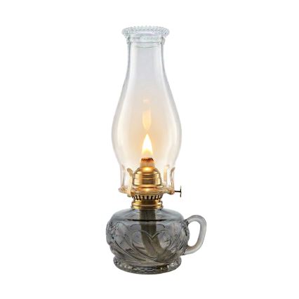 Brilagi - Petrolejas lampa MERLIN dūmota/pelēka