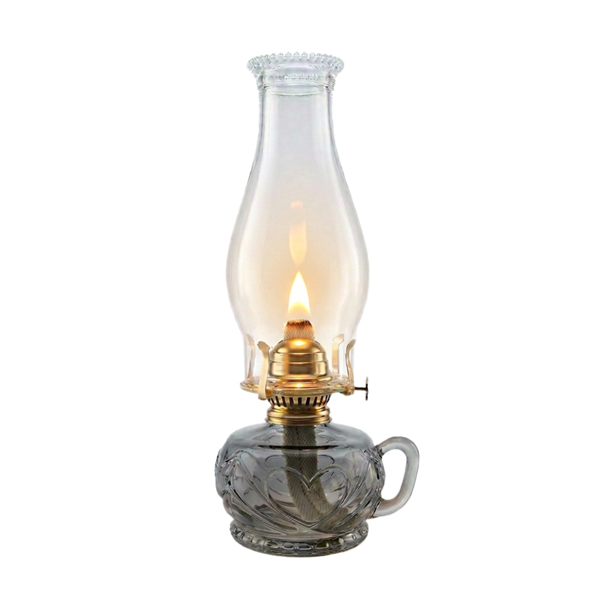 Brilagi - Petrolejas lampa MERLIN dūmota/pelēka