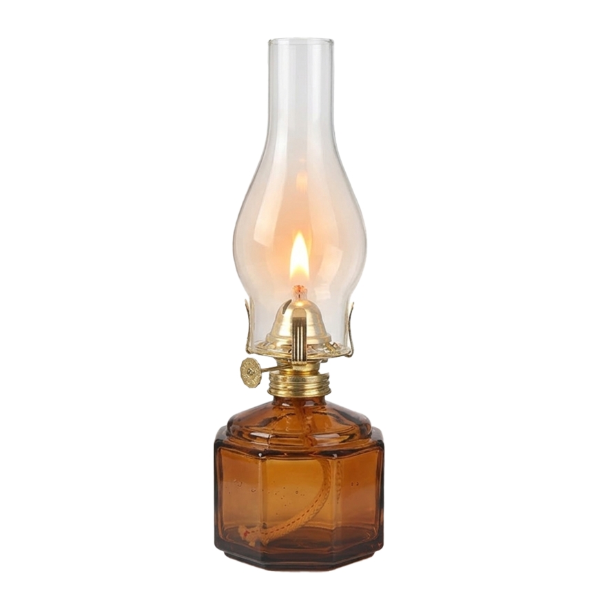 Brilagi - Petrolejas lampa MERLIN oranžā