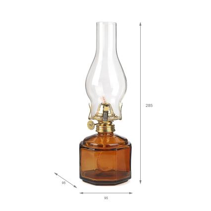 Brilagi - Petrolejas lampa MERLIN oranžā