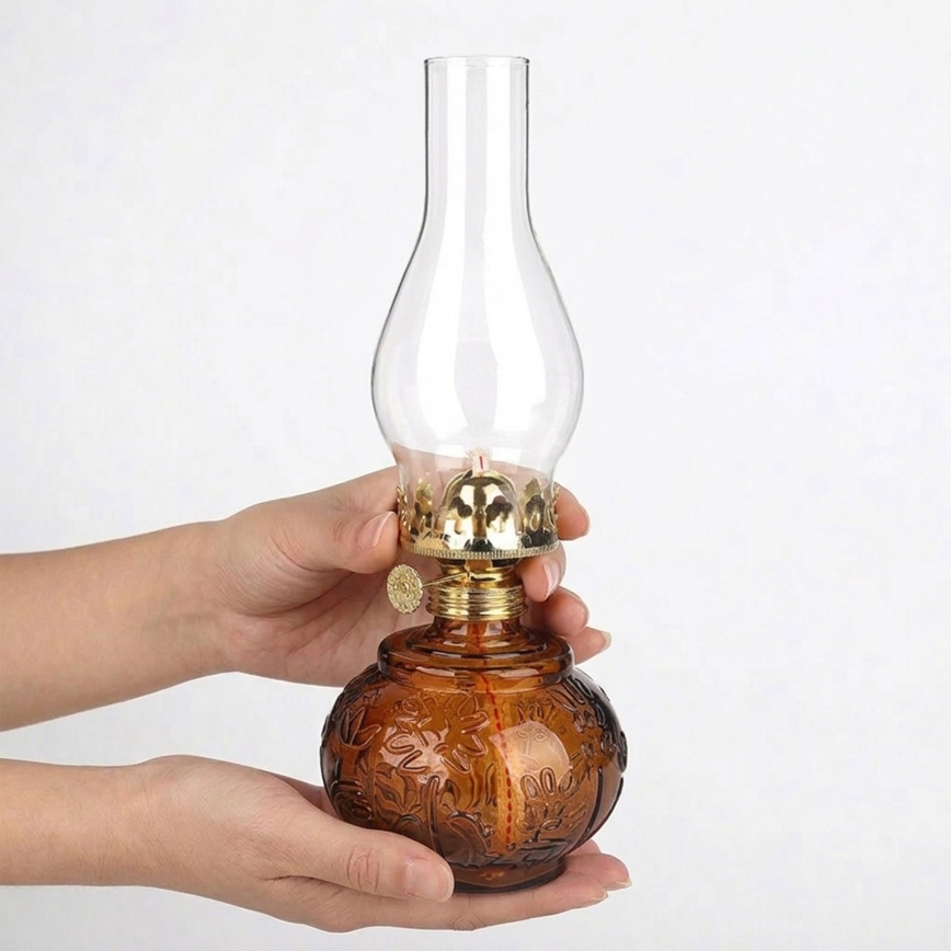 Brilagi - Petrolejas lampa MERLIN oranža