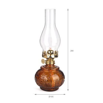 Brilagi - Petrolejas lampa MERLIN oranža