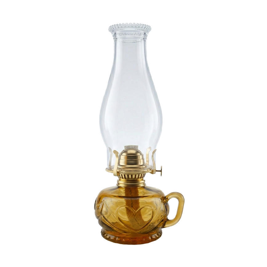 Brilagi - petrolejas lampa MERLIN oranžā