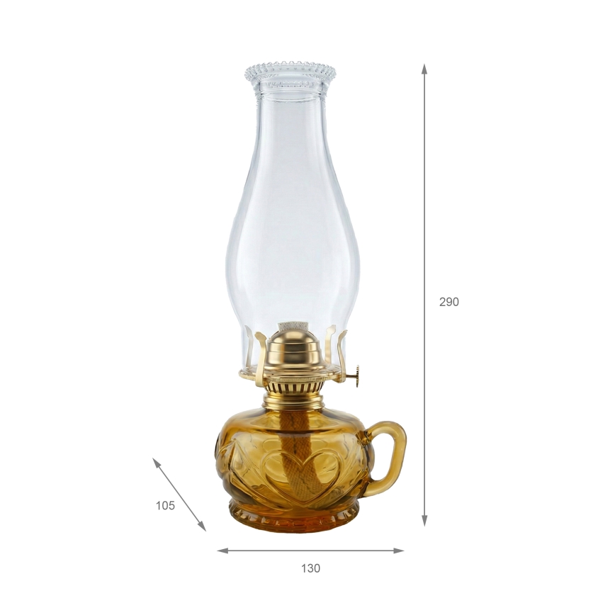 Brilagi - petrolejas lampa MERLIN oranžā