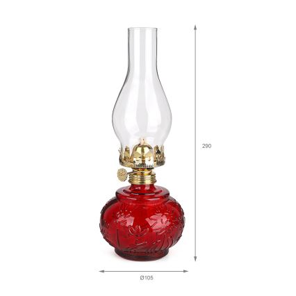 Brilagi - Petrolejas lampa MERLIN sarkana