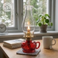 Brilagi - Petrolejas lampa MERLIN sarkana