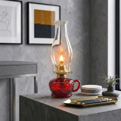 Brilagi - Petrolejas lampa MERLIN sarkana