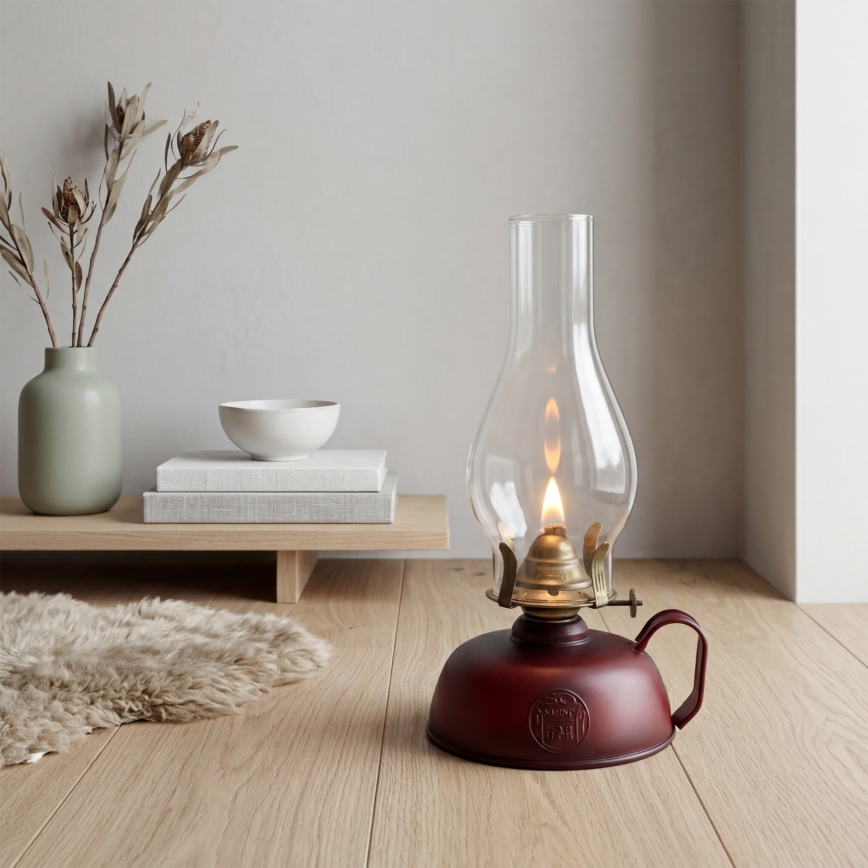 Brilagi - Petrolejas lampa MERLIN sarkana