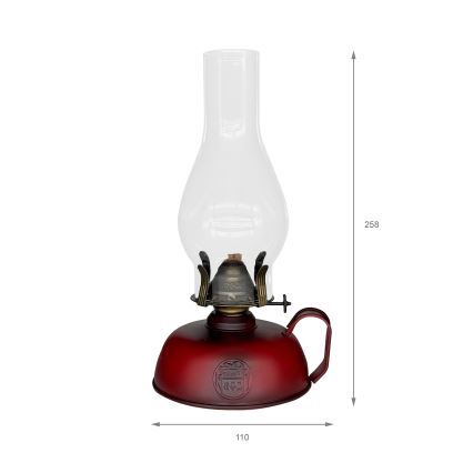 Brilagi - Petrolejas lampa MERLIN sarkana