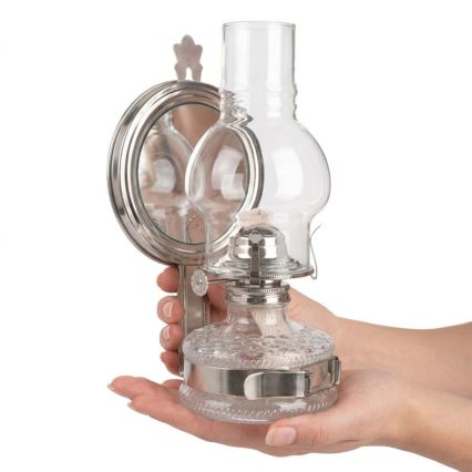 Brilagi - Petrolejas lampa MERLIN spīdīgs hroms