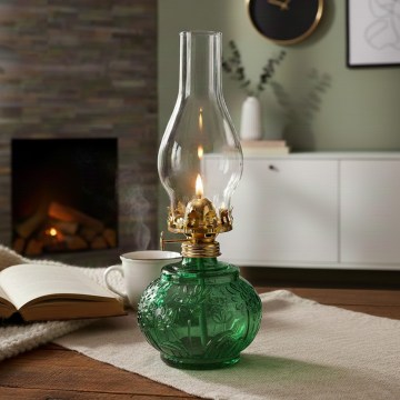 Brilagi - petrolejas lampa MERLIN zaļa