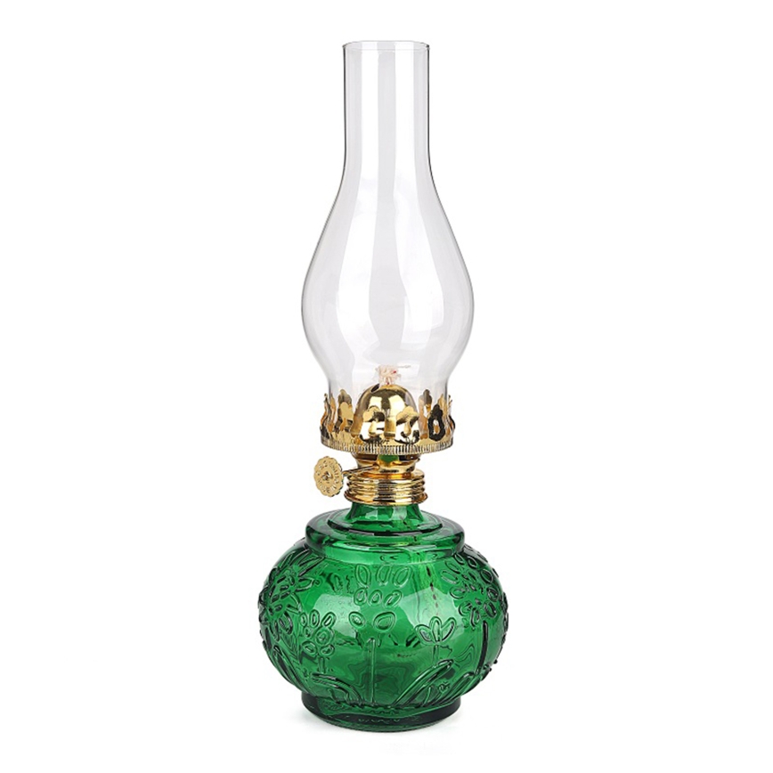 Brilagi - petrolejas lampa MERLIN zaļa