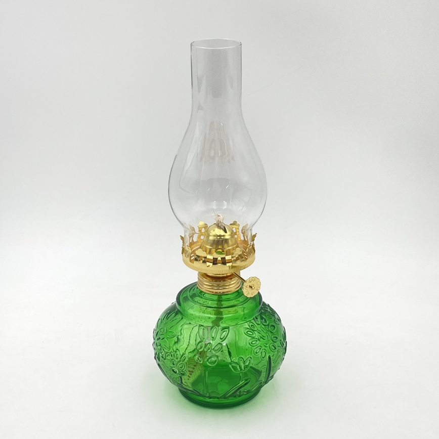 Brilagi - petrolejas lampa MERLIN zaļa