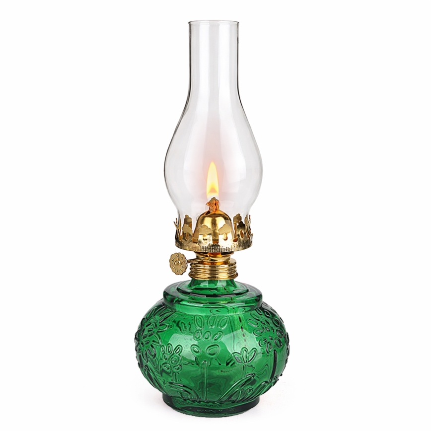 Brilagi - petrolejas lampa MERLIN zaļa