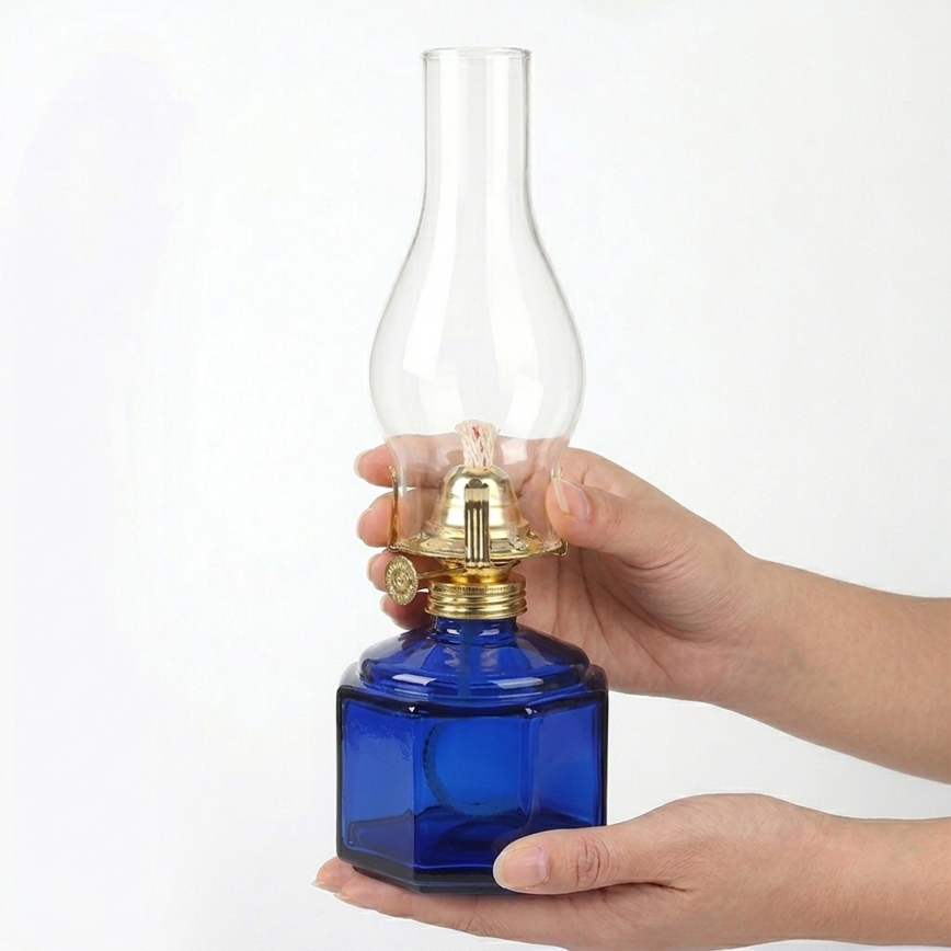 Brilagi - petrolejas lampa MERLIN zila