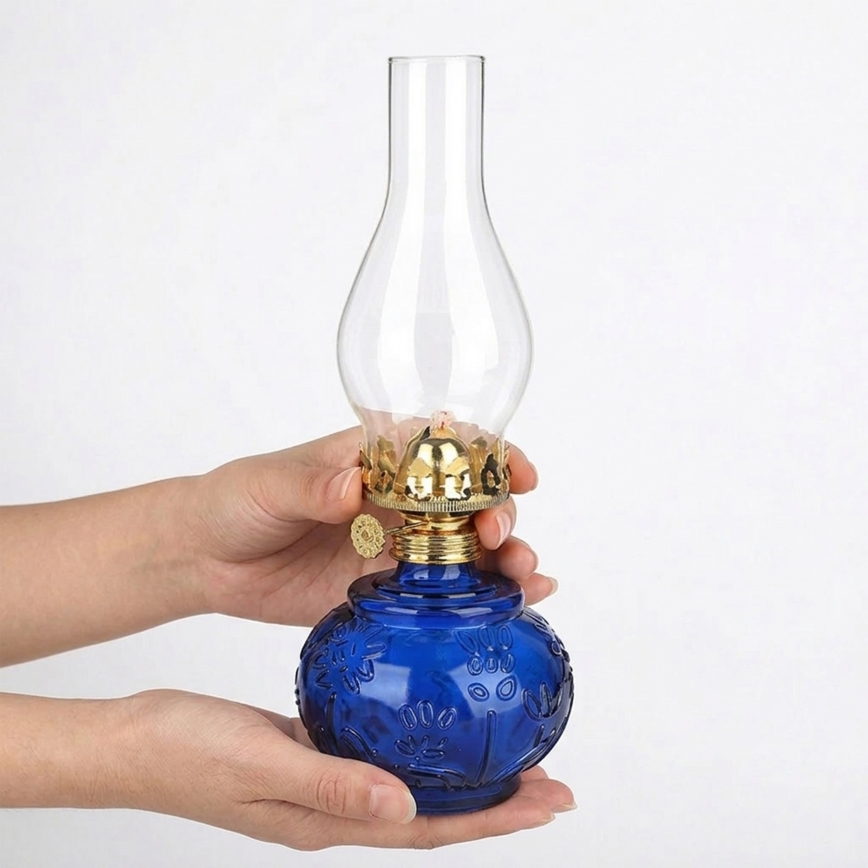 Brilagi - Petrolejas lampa MERLIN zila