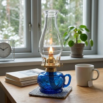 Brilagi - petrolejas lampa MERLIN zila
