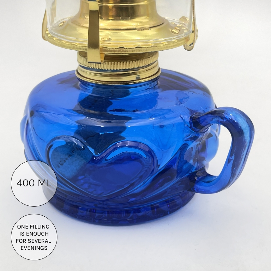 Brilagi - petrolejas lampa MERLIN zila
