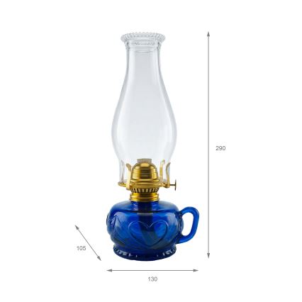 Brilagi - petrolejas lampa MERLIN zila