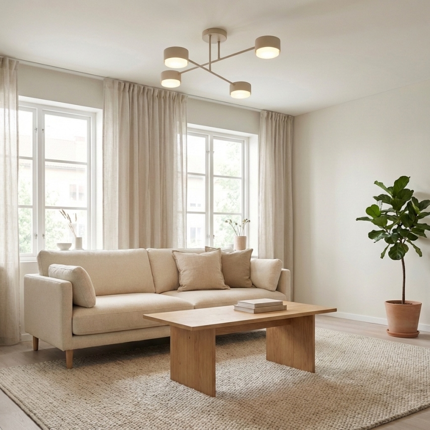 Brilagi - Pie griestiem stiprināma lampa 4xGX53/12W/230V melna