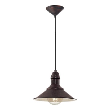 Brilagi - Piekaramā lampa ar kabeli FORGE 1xE27/60W/230V Ø 22 cm melna