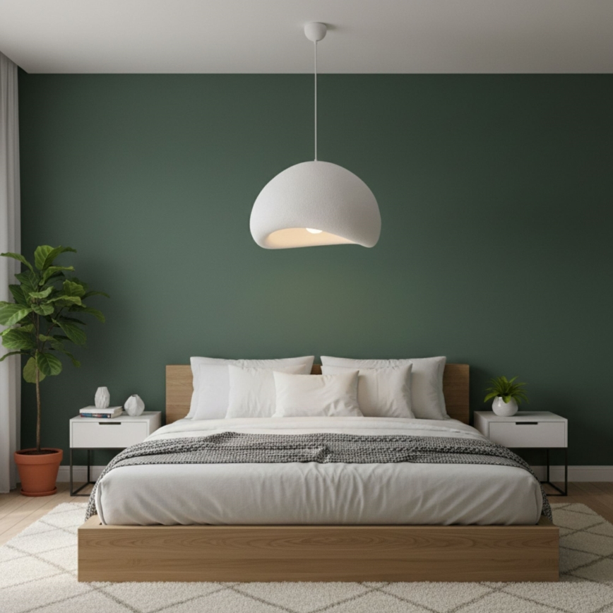 Brilagi - Piekaramā lampa ar kabeli WABI SABI 1xE27/40W/230V Ø 50 cm balta