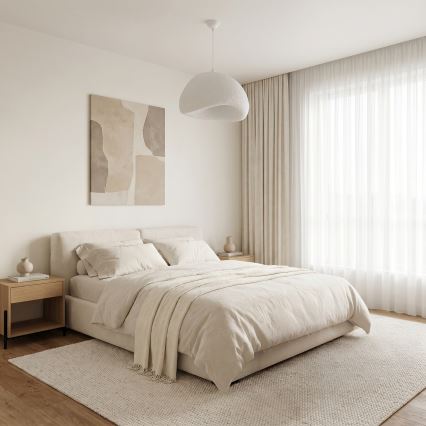 Brilagi - Piekaramā lampa ar kabeli WABI SABI 1xE27/40W/230V Ø 50 cm balta