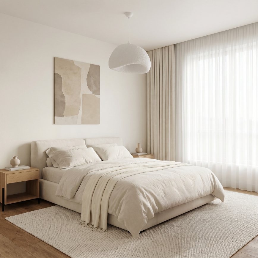 Brilagi - Piekaramā lampa ar kabeli WABI SABI 1xE27/40W/230V Ø 50 cm balta