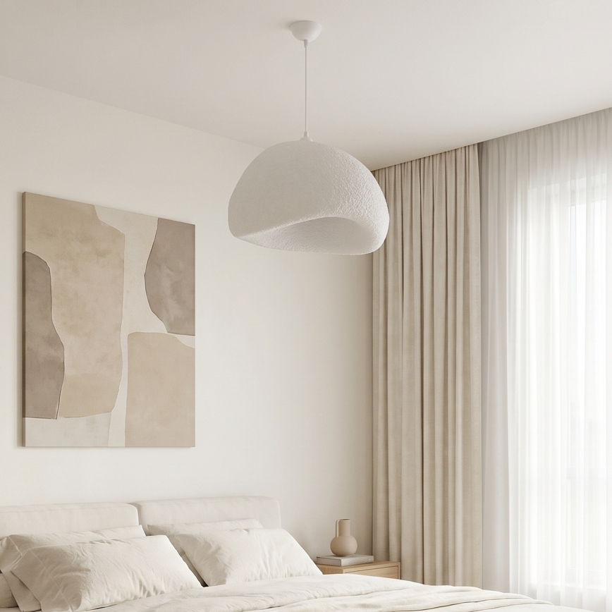 Brilagi - Piekaramā lampa ar kabeli WABI SABI 1xE27/40W/230V Ø 50 cm balta