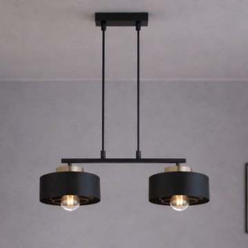 Brilagi - Piekaramā lampa ar vadu 2xE27/60W/230V melna/zelta