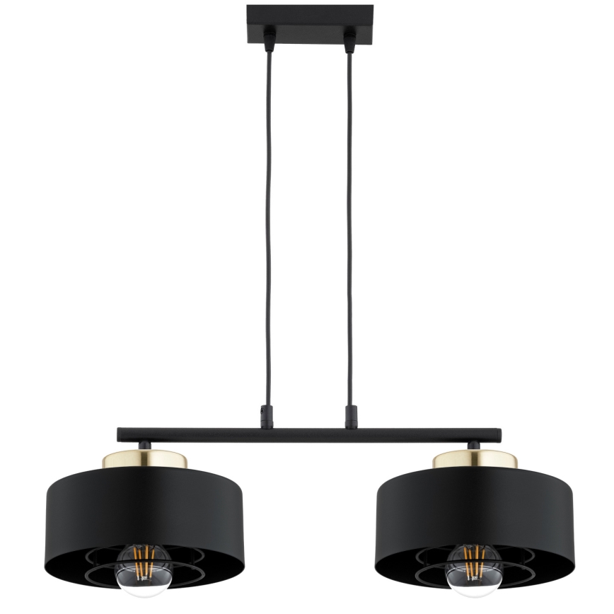 Brilagi - Piekaramā lampa ar vadu 2xE27/60W/230V melna/zelta