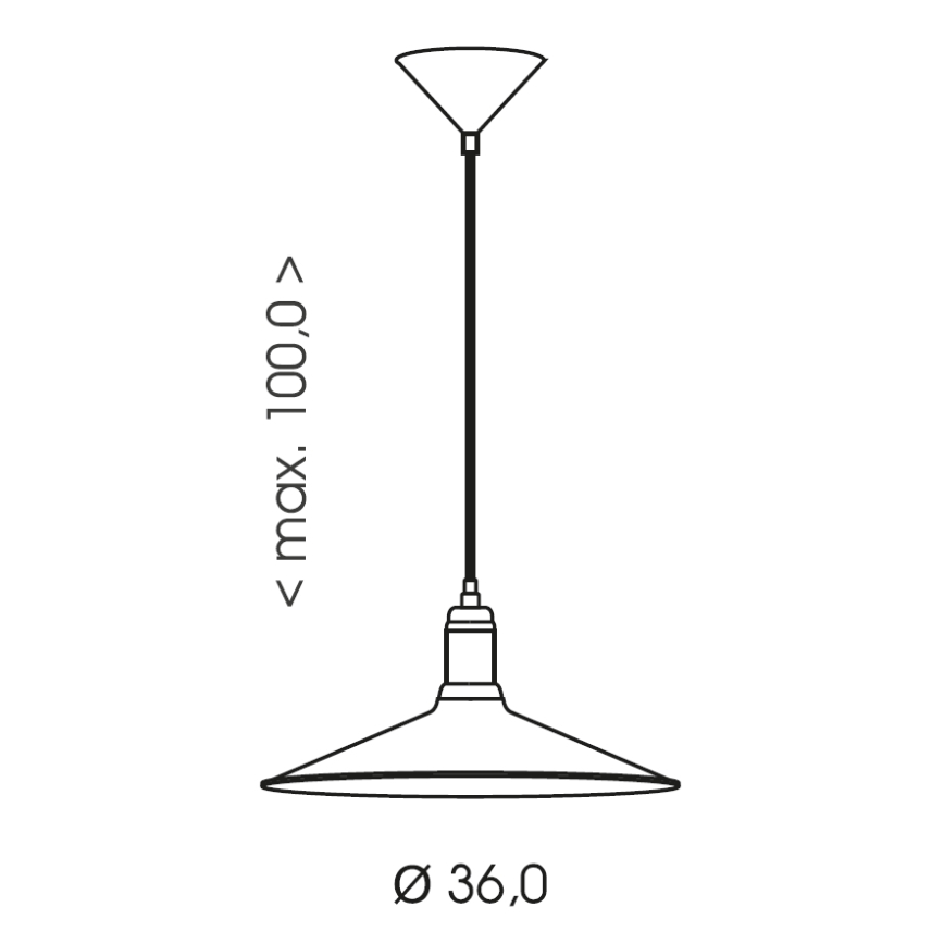 Brilagi - Piekaramā lampa ar vadu FORGE 1xE27/60W/230V Ø 36 cm vara/patina