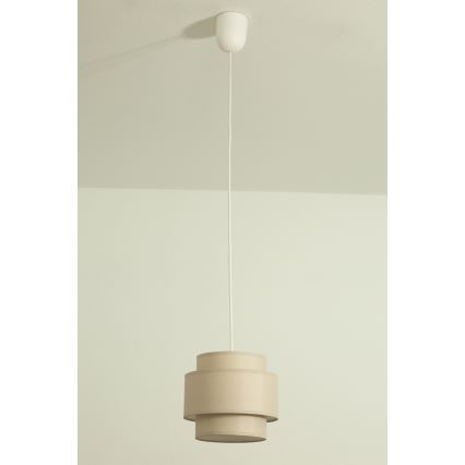 Brilagi - piekaramā lampa ar vadu RESNA 1xE27/60W/230V Ø 20 cm bēša