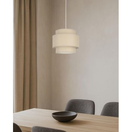 Brilagi - piekaramā lampa ar vadu RESNA 1xE27/60W/230V Ø 20 cm bēša