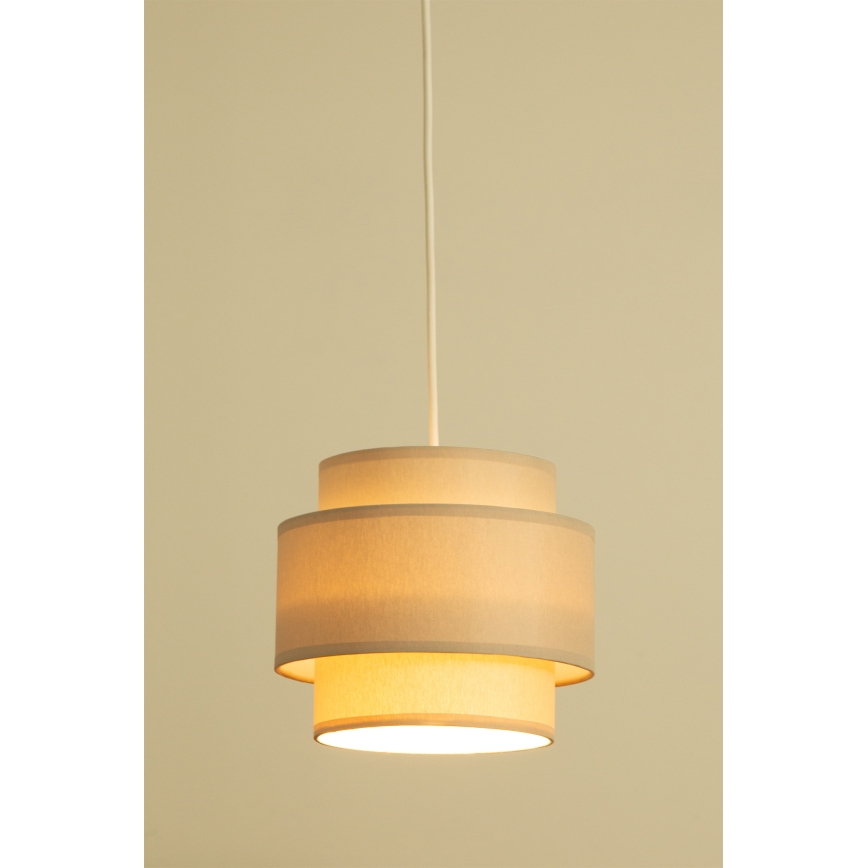 Brilagi - piekaramā lampa ar vadu RESNA 1xE27/60W/230V Ø 20 cm bēša
