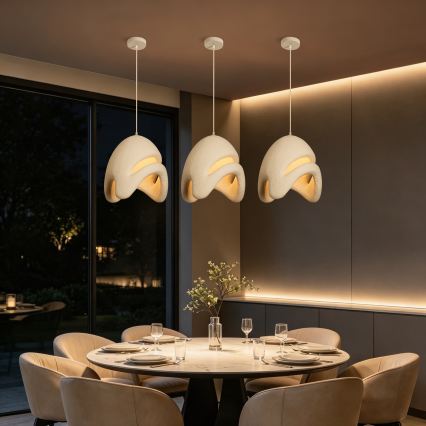 BRILAGI - Piekaramā lampa ar vadu WABI SABI 1xE27/60W/230V Ø 35 cm balta