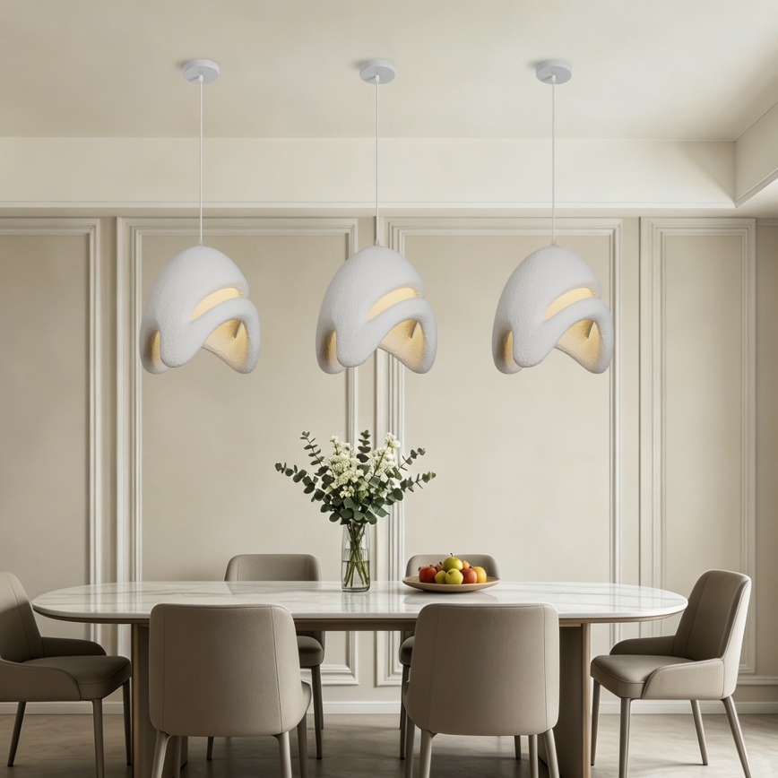 BRILAGI - Piekaramā lampa ar vadu WABI SABI 1xE27/60W/230V Ø 35 cm balta