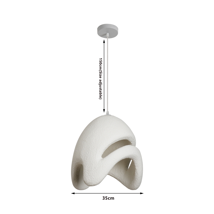 BRILAGI - Piekaramā lampa ar vadu WABI SABI 1xE27/60W/230V Ø 35 cm balta