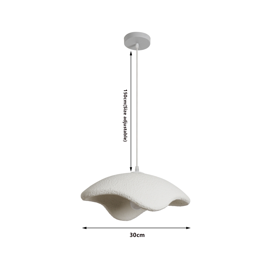 BRILAGI - Piekaramā lampa ar vadu WABI SABI 1xE27/60W/230V Ø 40 cm balta