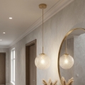 BRILAGI - Piekaramā lampa uz kabeļa STELLA 1xE27/60W/230V Ø 18 cm bēša/zeltaina