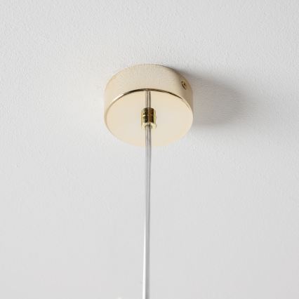 BRILAGI - Piekaramā lampa uz troses VULCANO 1xG9/8W/230V Ø 15 cm zelta/dūmakaini bēša