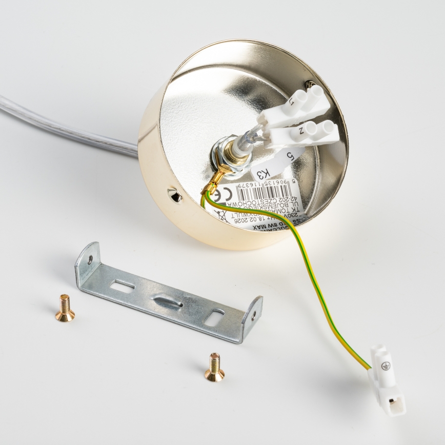 BRILAGI - Piekaramā lampa uz troses VULCANO 1xG9/8W/230V Ø 15 cm zelta/dūmakaini bēša
