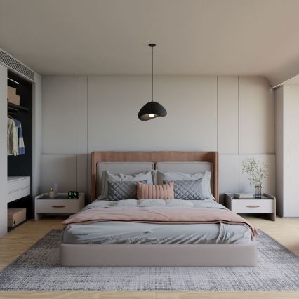 Brilagi - Piekaramā lampa uz troses WABI SABI 1xE27/40W/230V Ø 33 cm melna