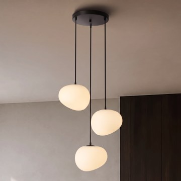 BRILAGI - Piekaramā lampa uz vada PEBBLES 3xE27/40W/230V Ø 42 cm melna