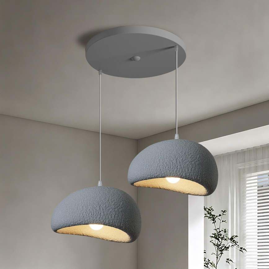 BRILAGI - Piekaramā lampa uz vada WABI SABI 2xE27/60W/230V pelēka