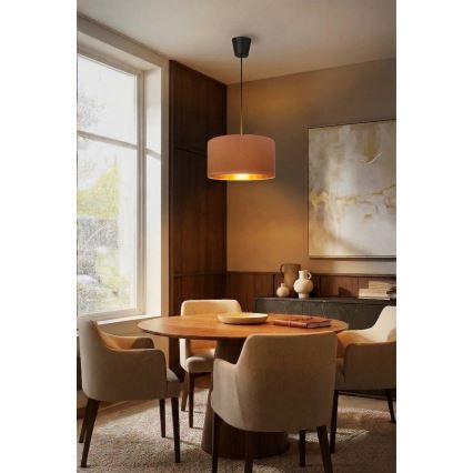 Brilagi - Piekaramā lampa VELVET uz vada 1xE27/60W/230V Ø 40 cm bēša/zelta