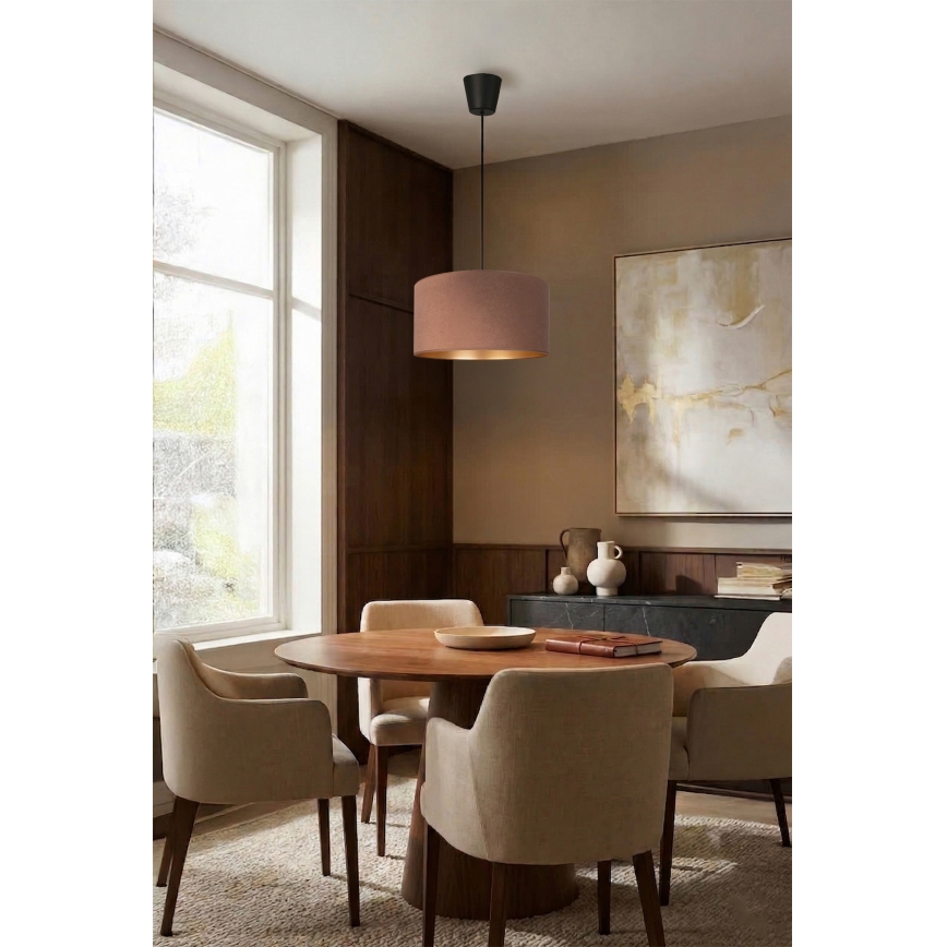 Brilagi - Piekaramā lampa VELVET uz vada 1xE27/60W/230V Ø 40 cm bēša/zelta