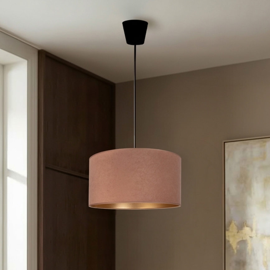 Brilagi - Piekaramā lampa VELVET uz vada 1xE27/60W/230V Ø 40 cm bēša/zelta